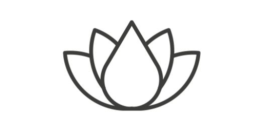 An icon of a lotus flower, a symbol of wellness.