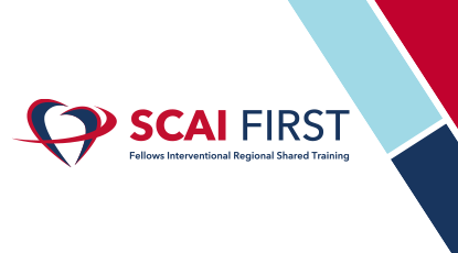 A graphic that says SCAI First