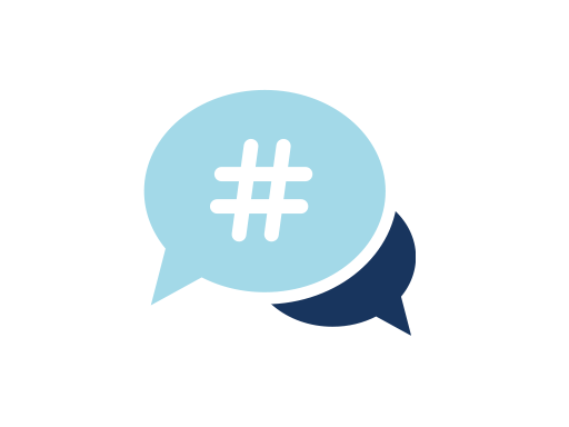 An icon of a hashtag