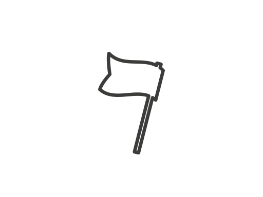 An icon of a flag